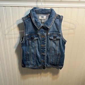 Blue No sleeve Jean Jacket for Girls 10-12